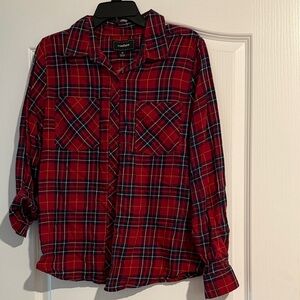 Confess Red and Blue Plaid Shirt size medium juniors